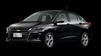 Chevrolet Onix Sedã preto aluguel pequeno porte