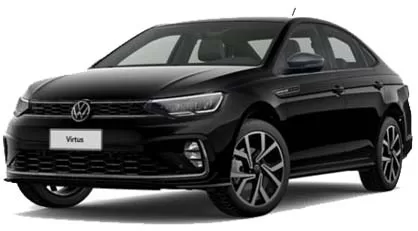 VW Virtus preto médio porte